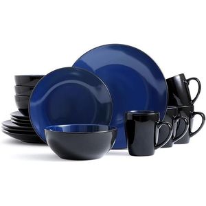 16-Piece Stoneware Round Kitchen <b>Dinnerware</b> Set - Product Image 1