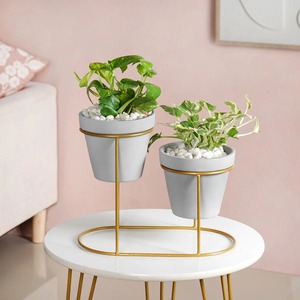Pot de fleurs en métal en gros, pot de fleurs en fer pour plantes d'intérieur et d'extérieur, décoration de balcon et de jardin - Product Image 1