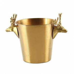 Seau à glace en acier inoxydable en forme de tête de cerf, style classique, design durable pour les fêtes, les célébrations de Noël et les bars - Product Image 6