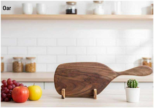 Planche à découper en bois irrégulière avec poignée pour la cuisine, en bois naturel, mini-bloc de découpe pour viande, légumes, pain - Product Image 2