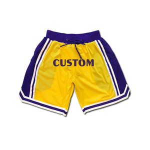 Shorts de basketball personnalisés 100% polyester mesh, taille élastique, antibactériens, respirants, séchage rapide, anti-UV, logo imprimé personnalisé - Product Image 2