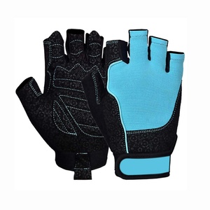 Gants de fitness en nylon respirant avec logo personnalisé OEM Gants de gymnastique d'haltérophilie avec sangle velcro réglable pour hommes et femmes - Product Image 4