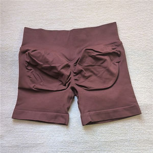 Shorts de sport taille haute sur mesure de qualité supérieure pour femmes, en coton et élasthanne respirants, séchage rapide, conçus pour le yoga et le fitness - Product Image 3