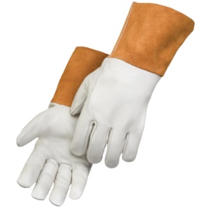 High Quality Reflective Safety Hand Protection TIG Welding <b>Gloves</b> Cowhide Grain Split Leather Cotton CE Certified Standards - Product Image 1