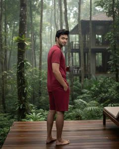 คอสโม ซัมเมอร์ แคชชวล เสื้อยืดผ้าซาตินระบายอากาศได้ดี+กางเกงขาสั้น - Product Image 2