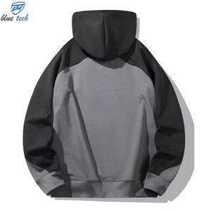 เสื้อฮู้ดผู้ชายแบบสองสี คอตตอนฟลีซหนานุ่ม ผลิตตามแบบ OEM ODM - Product Image 2