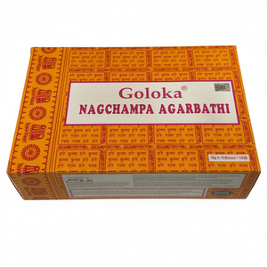 Goloka Nagchampa Agarbathi 16g X 12 Scatole Bastoncini d'Incenso Religiosi Prodotti in India - Product Image 2