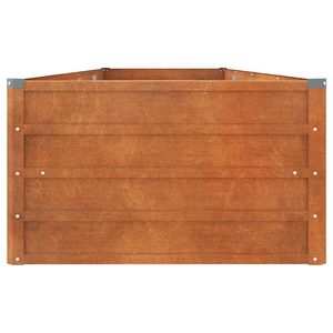 Bac à jardin en acier Corten robuste et lourd, finition rouille, grande capacité, pour aménagement extérieur - Product Image 5