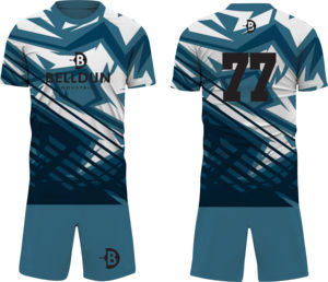 Conjunto de Jersey Deportivo Clásico Gris Personalizado, Pantalón Corto 100% Poliéster, Nueva Llegada, Uniformes de Fútbol con Logotipo Personalizado por Sublimación - Product Image 1