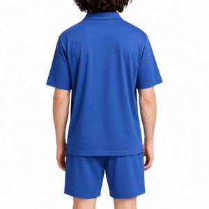 Chemises pour hommes de haute qualité en coton 100% uni à manches courtes, tricotées, anti-rides, respirantes, séchage rapide, imprimées numériquement - Product Image 4
