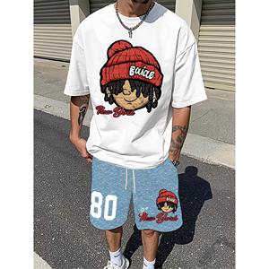 Conjunto Deportivo STYLITE con Logotipo Personalizado, Vintage, Transpirable, de Alta Calidad, Pantalones Cortos, Camiseta con Serigrafía, Ropa Deportiva - Product Image 3