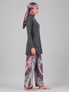 Traje de Baño Burkini Modesto Informal de 2 Piezas para Mujeres Musulmanas, Talla Grande, Ecológico, de Poliéster/Nailon Lavado, Servicio OEM - Product Image 5