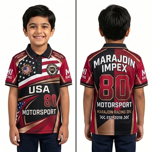 เสื้อผู้ชายแบบกำหนดเองสำหรับทีมแข่งออสเตรเลีย เสื้อกีฬาพิมพ์ลายแบบ Sublimation พร้อมโลโก้ ชื่อ และหมายเลขส่วนตัว ผ้าฝ้าย 100% - Product Image 2