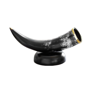 Corne polie de buffle naturelle authentique de haute qualité de Viking pour boire Logo personnalisé Corne de bière fabriquée - Product Image 1