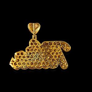 Round Cut Moissanite Diamond Pendant Two Tone 925 Silver Iced Out Pendant Hip Hop Jewelry <b>Custom</b> <b>Name</b> <b>Necklace</b> Pendant for Gifts - Product Image 2