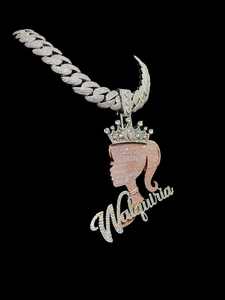 Joyería de Lujo Hip Hop para Hombre, Colgante Personalizado con Letra, Plata de Ley 925, con Moissanita VVS Certificada, Número, Nombre, Inicial, Logotipo - Product Image 2