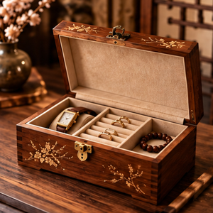 Luxury <b>Wooden</b> Gift <b>Box</b> Natural Wood <b>Keepsake</b> Packaging Premium Wine Jewelry Wedding Corporate Gifts Custom Logo Service Recycled - Product Image 3