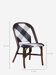Chaise de salle à manger en rotin artisanale, écologique et imperméable, mobilier moderne pour restaurants et hôtellerie - Product Image 6