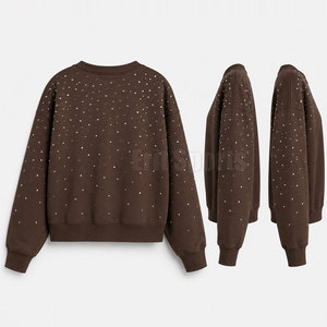 Sudadera Casual de Invierno para Hombre, Ligera y Transpirable, con Pedrería, Color Sólido, Ecológica, de Algodón/Felpa de Alta Calidad - Product Image 3