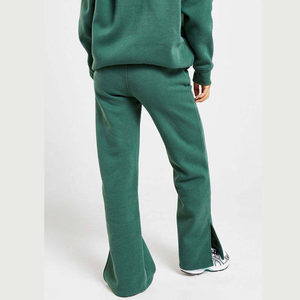 กางเกงวอร์มขาบานผ้าฝ้ายฟลีซดีไซน์ใหม่สั่งทำได้ พร้อมโลโก้สั่งทำ สายรัดเอว กางเกงจ็อกเกอร์ขาบานชายผ่า - Product Image 2