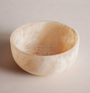 Tazón de Ensalada Personalizado de Resina Ecológica y Duradera, Ligero, Hecho a Mano, Clásico, Artesanal, Decorativo para Servir Ensaladas - Product Image 1