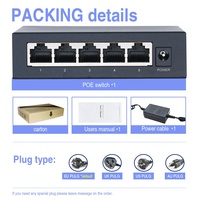 Harga Terbaik Produsen 5 9 100M Gigabit Port Malta Vlan Support Unmanaged Poe Switch untuk Hikvision Cctv