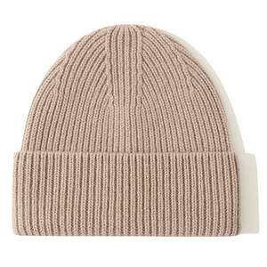 Red Ribbed Knit Beanie Hat Solid Color Warm Winter Adults 56-58CM Head Circumference <b>Plain</b> Style Short 100% Acrylic Computer - Product Image 4