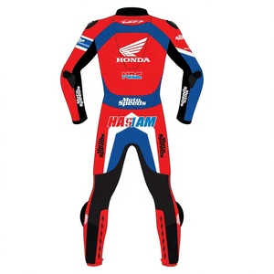 Traje de Carreras Leon Haslam Zonda CBR WSBK, Mono de Motociclismo de Cuero Vacuno y Piel de Canguro de 1.3 mm, con Protección CE - Product Image 2