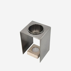 Metal Iron Black Hanging Aroma <b>Oil</b> <b>Burner</b> with Bowl with Stand Candle Tealight Holder - Product Image 3