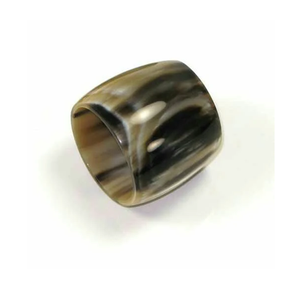 Anillo para servilletas personalizado de cuerno natural de búfalo y vaca, ideal para decoración de mesa, regalos, fiestas, hoteles. Los mejores precios en India. - Product Image 2