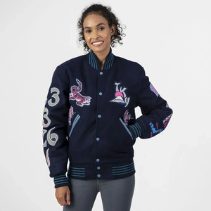 Chaqueta Varsity Personalizada al por Mayor para Mujer, Chaqueta Bomber de Béisbol Universitaria de Primera Calidad, Ropa Casual Urbana OEM - Product Image 1