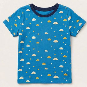 T-shirts pour enfants de haute qualité, 100% coton, lavés, respirants, légers, à manches courtes, pour l'été, décontractés et à porter au quotidien - Product Image 1