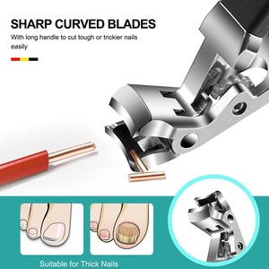 กรรไกรตัดเล็บมืออาชีพสำหรับผู้ใหญ่ ปากกว้าง หัวเอียง ป้องกันการกระเด็น ผลิตจากสแตนเลส แข็งแรง ทนทาน ใช้ตัดเล็บมือและเล็บเท้า - Product Image 6