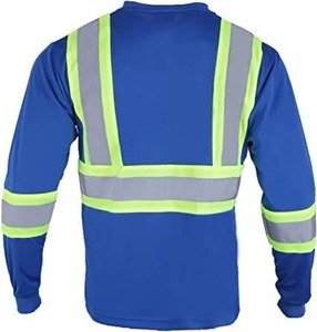 T-shirt de sécurité haute visibilité à manches longues pour hommes, classe 2 ANSI, bande réfléchissante, imperméable, LED Flash - Industries du cuir - Product Image 5