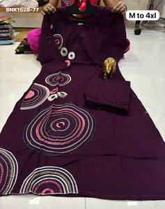 Ropa Étnica Flex Dhabu con Patrón Circular Bordado con Hilo, Colección Kurti-Pantalón Recto, Moda Femenina, Fabricante - Product Image 4