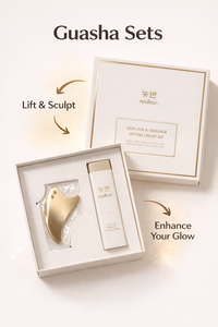 Kit de Soins Coréens pour le Visage : Outil Facial Gua Sha en Forme de Cœur, Crème Liftante et Raffermissante, Kit de Sculpture du Visage, Massage Facial Anti-Âge et Raffermissant - Product Image 2