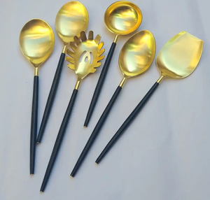 Cucharas de Servir Desechables de Lujo de Latón Metálico para Fiestas, Juego de Piezas, Fabricante Indio - Product Image 3