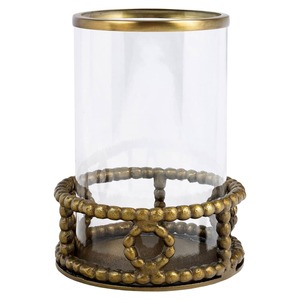 Support de bougie en métal Twilight Edit, base texturée, 35 cm de haut, résistant à la chaleur, décoration d'intérieur - Product Image 1