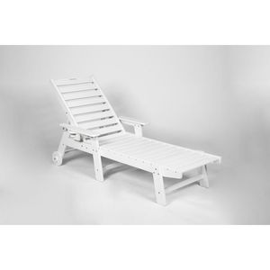 Set di 3 Sedie Lounge da Esterno Oversize con Tavolino Laterale, Effetto Legno Bianco, Resistenti alle Intemperie, per il Relax all'Aperto - Product Image 2