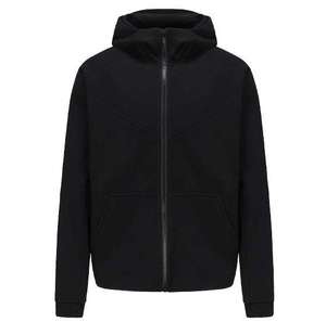 Sweat-shirt de sport tissé de haute qualité pour homme avec capuche imprimée, couleur unie, fermeture éclair, coupe ample, nouveau design, printemps-automne, prix bas - Product Image 1