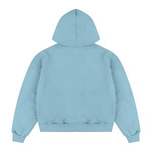เสื้อฮู้ดซิปผู้ชายทรงโอเวอร์ไซส์ สีพื้น ผ้าเฟรนช์เทอร์รี่ สวมใส่สบายๆ สำหรับฤดูใบไม้ร่วง - Product Image 5