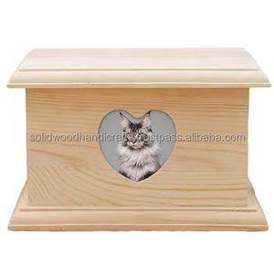 Cadre photo pour animaux de compagnie, urnes en bois, urnes commémoratives de crémation faites à la main, de haute qualité - Product Image 1
