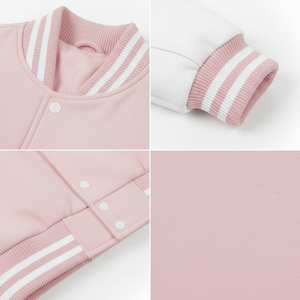 เสื้อแจ็คเก็ตผู้ชาย ผ้าฝ้ายผสมโพลีเอสเตอร์ 300 GSM ทรงปกติ สไตล์วาร์ซิตี้ ติดกระดุมแป๊ก แขนยาว ใส่สบายๆ รับผลิตแบบ OEM - Product Image 5