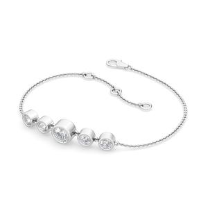 Bracelet à 5 pierres serties de diamants ronds cultivés en laboratoire de 0,63 CTW, or rose 9 carats - Product Image 6