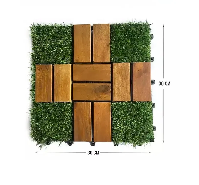 Деревянная напольная плитка, водонепроницаемая деревянная Напольная доска для патио, балкона, сада, 30x30 см-S2