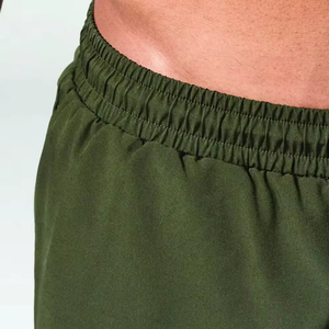 Pantalones Cortos Deportivos para Hombre al por Mayor, de Alta Calidad, con Logotipo Personalizado, Cintura Elástica, Poliéster Transpirable, Color Negro Sólido Informal - Product Image 6