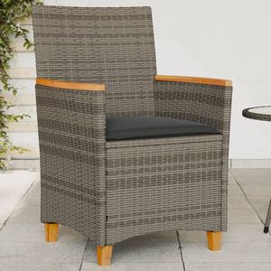 Silla de jardín de ratán PE gris de 23.2 x 24.0 x 35.4 pulgadas - Product Image 1
