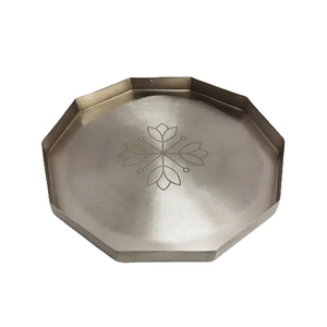 Plateau rectangulaire en acier inoxydable personnalisable, style européen, plateau de service en métal, plateau à pain, dessert, café, thé, plateau de service - Product Image 6