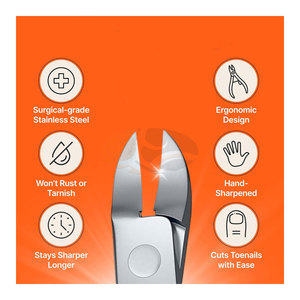 Coupe-ongles pour ongles épais de qualité médicale, coupes-ongles approuvés par les podologues, pour les personnes âgées, les hommes, les femmes, les bébés, les ongles épais des doigts et des orteils, soins des pieds - Product Image 2