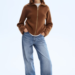 <span class=keywords><strong>Cardigan</strong></span> in Maglia con <span class=keywords><strong>Zip</strong></span> per <span class=keywords><strong>Donna</strong></span>, Maglione Femminile per Tutte le Stagioni - Product Image 1